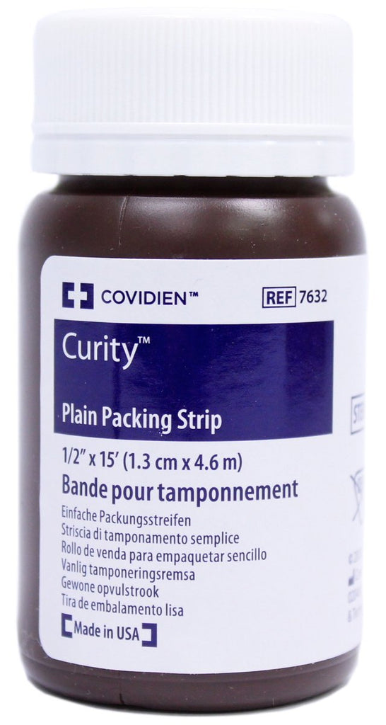 Curityâ„¢ Nonimpregnated Wound Packing Strip, Â½ Inch x 5 Yard