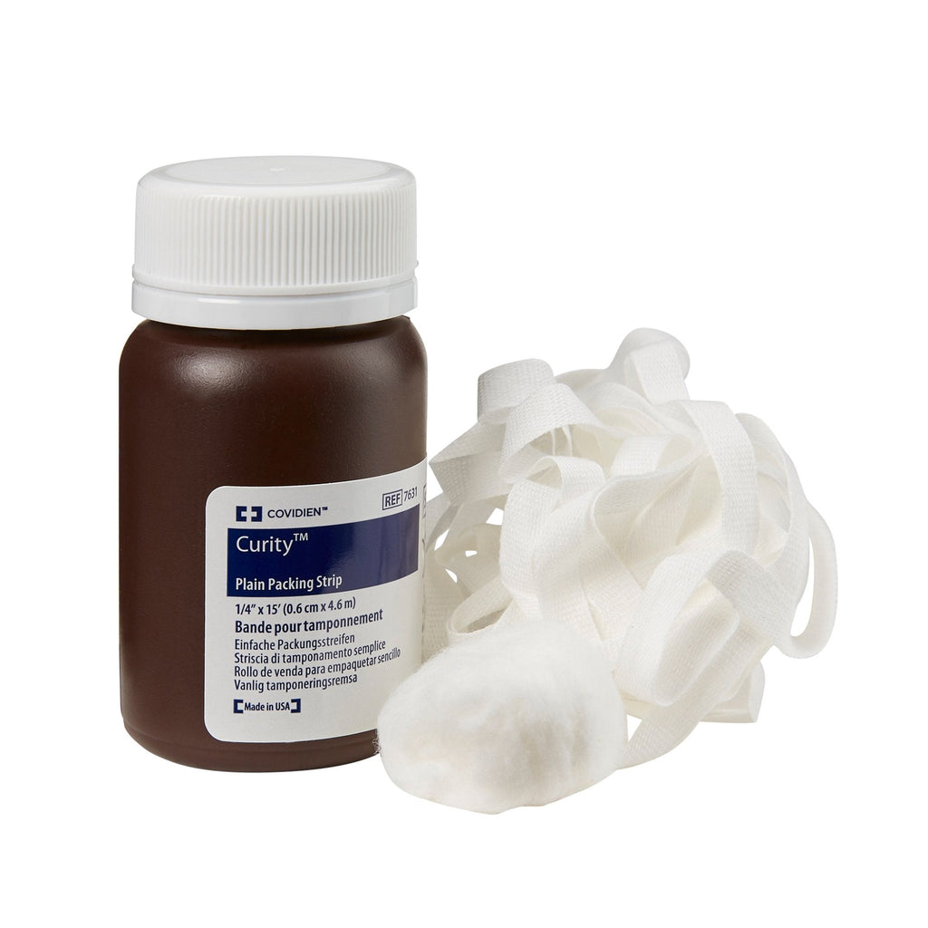 Curityâ„¢ Nonimpregnated Wound Packing Strip, Â¼ Inch x 5 Yard