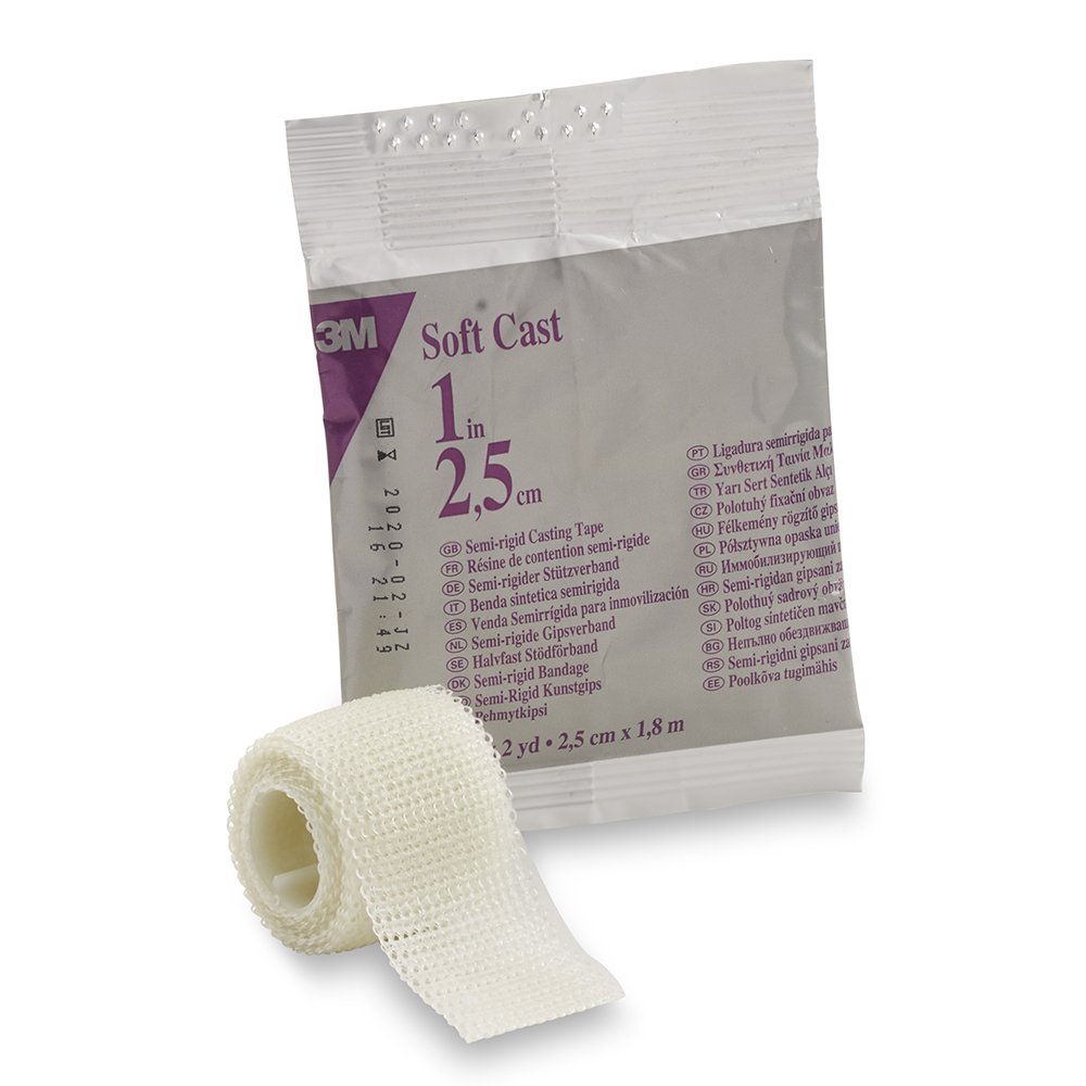 3Mâ„¢ Scotchcastâ„¢ Soft Cast Tape, White, 1 Inch x 6 Foot