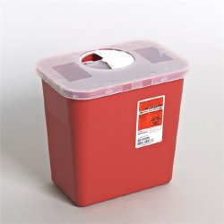 SharpSafetyÂª Multi-purpose Sharps Container, 10 H x 10_ W x 7_ D Inch