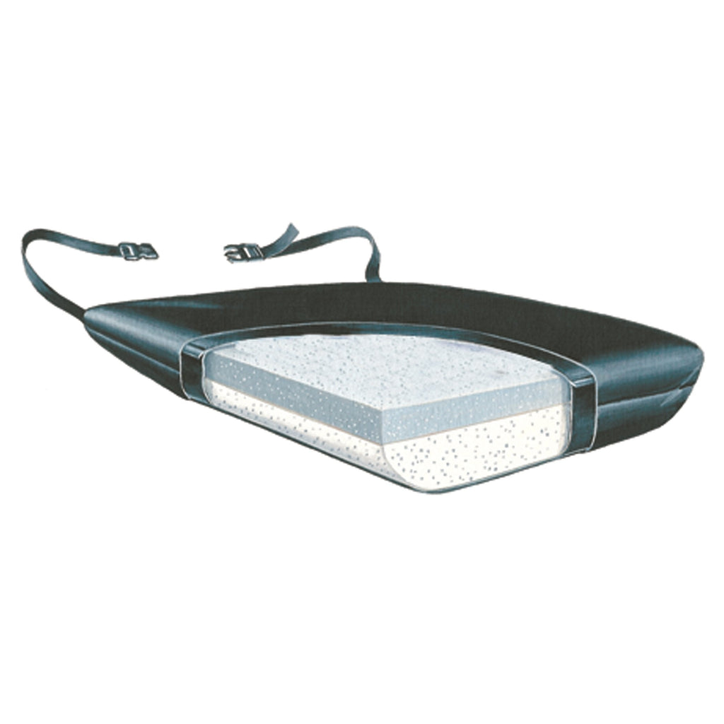 SkiL-CareÂª Wheelchair Wedge Seat Cushion, 18 x 16 x 3-1/2 in., Black
