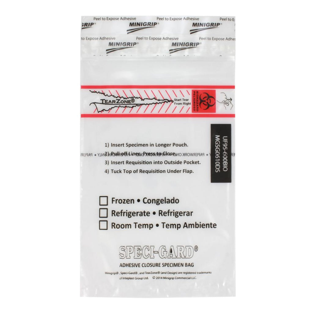 Speci-GardÂ® Specimen Transport Bag with Document Pouch