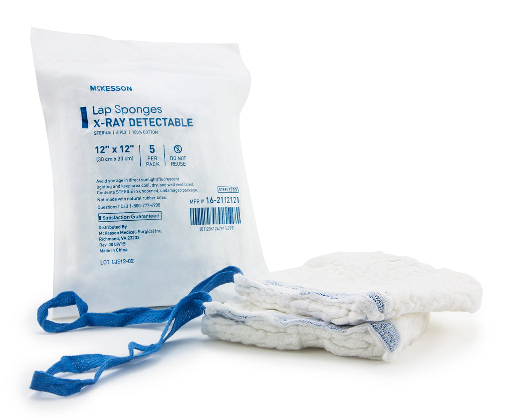 McKesson Laparotomy Sponge, 12 x 12 Inch