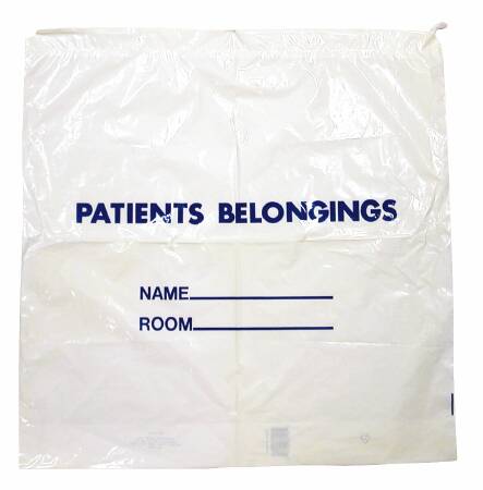 DukalÂ® Patient Belongings Bag, White