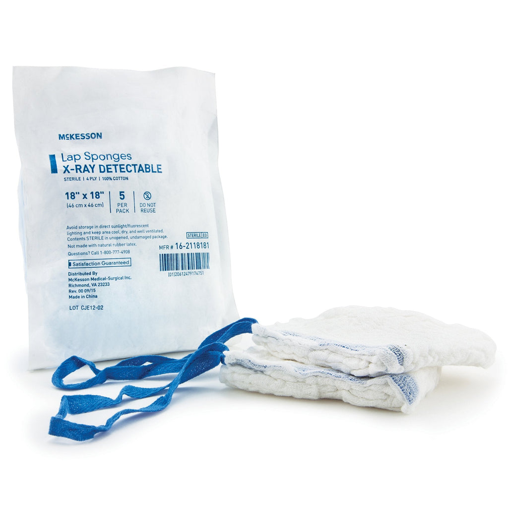 McKesson Laparotomy Sponge, 18 x 18 Inch
