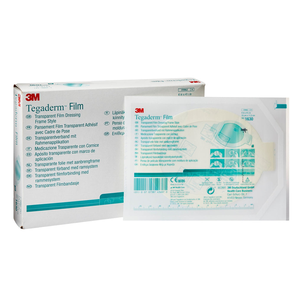 3Mâ„¢ Tegaderm Film Transparent Dressing Oval, Frame Style Delivery Without Label, Sterile