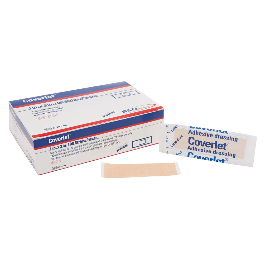 CoverletÂ® Adhesive Strips, Tan, Sterile