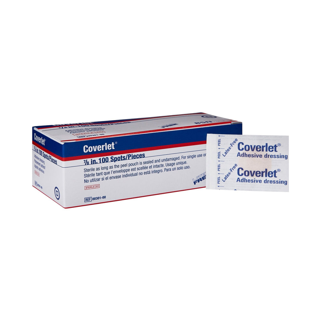 CoverletÂ® Tan Adhesive Spot Bandage, 7/8-Inch Diameter