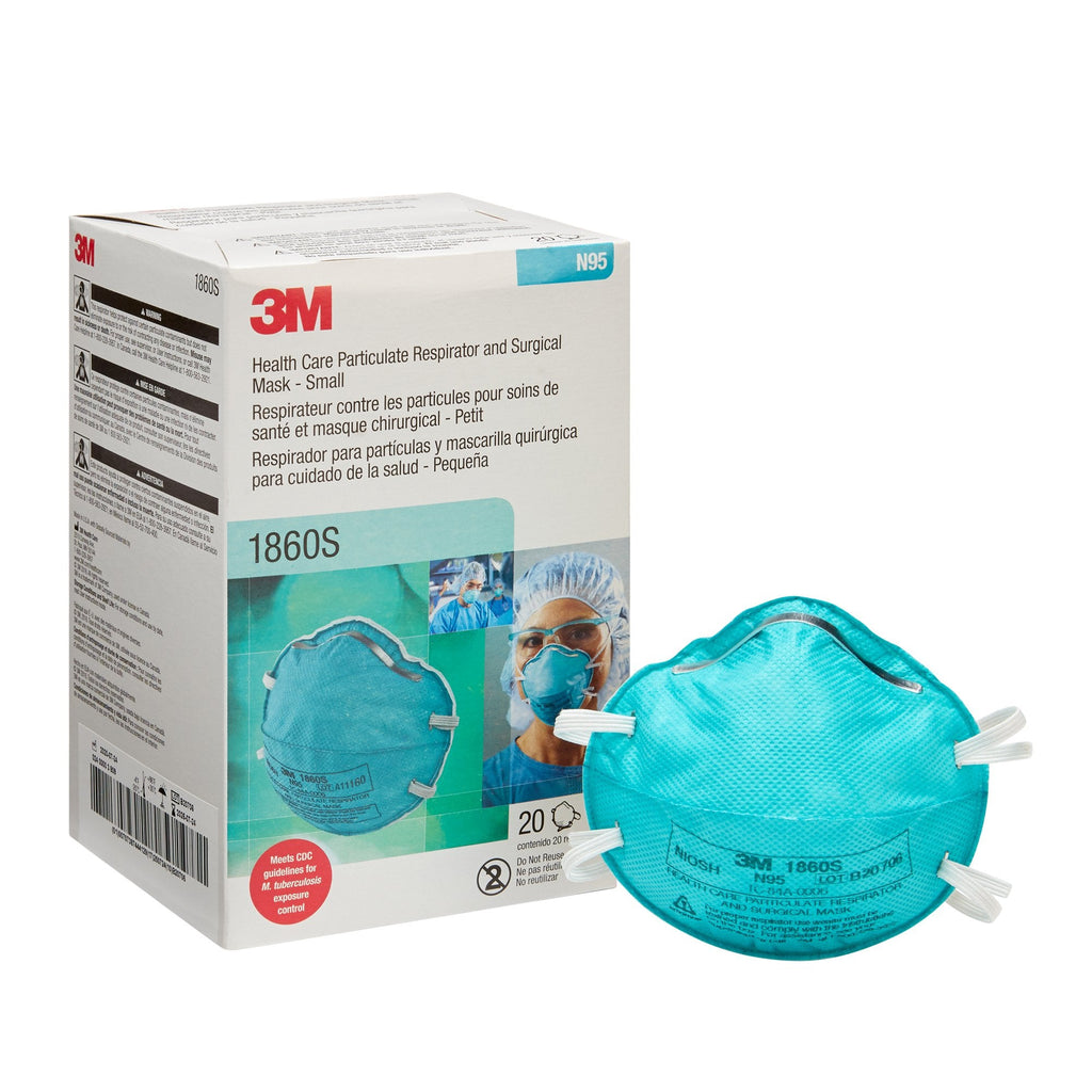 3M Particulate Respirator / Surgical Mask, Small, Blue