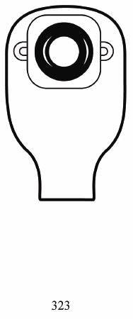 Karaya 5 One-Piece Drainable Transparent Colostomy Pouch, 9 Inch Length, 1_ Inch Stoma
