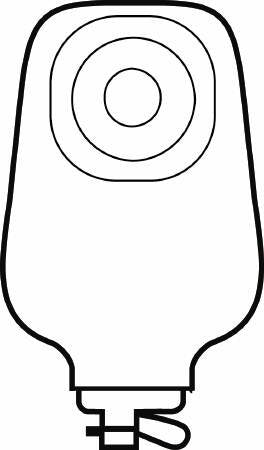 PremierÂª One-Piece Drainable Transparent Urostomy Pouch, 9 Inch Length, 3/4 Inch Stoma
