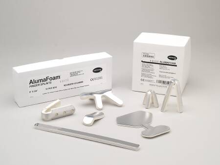 Finger Splint AlumaFoam® Adult One Size Fits Most Without Fastening Finger Silver / White