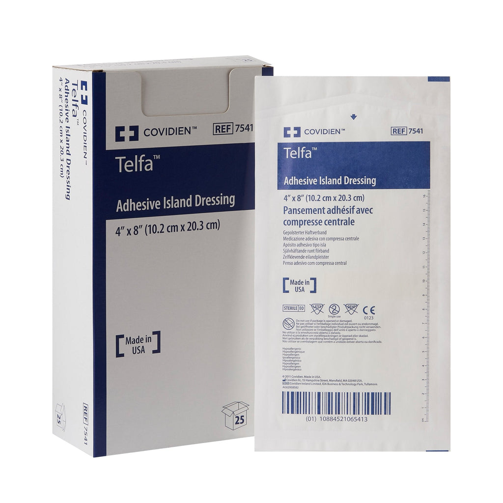 Telfaâ„¢ White Adhesive Dressing, 4 x 8 Inch