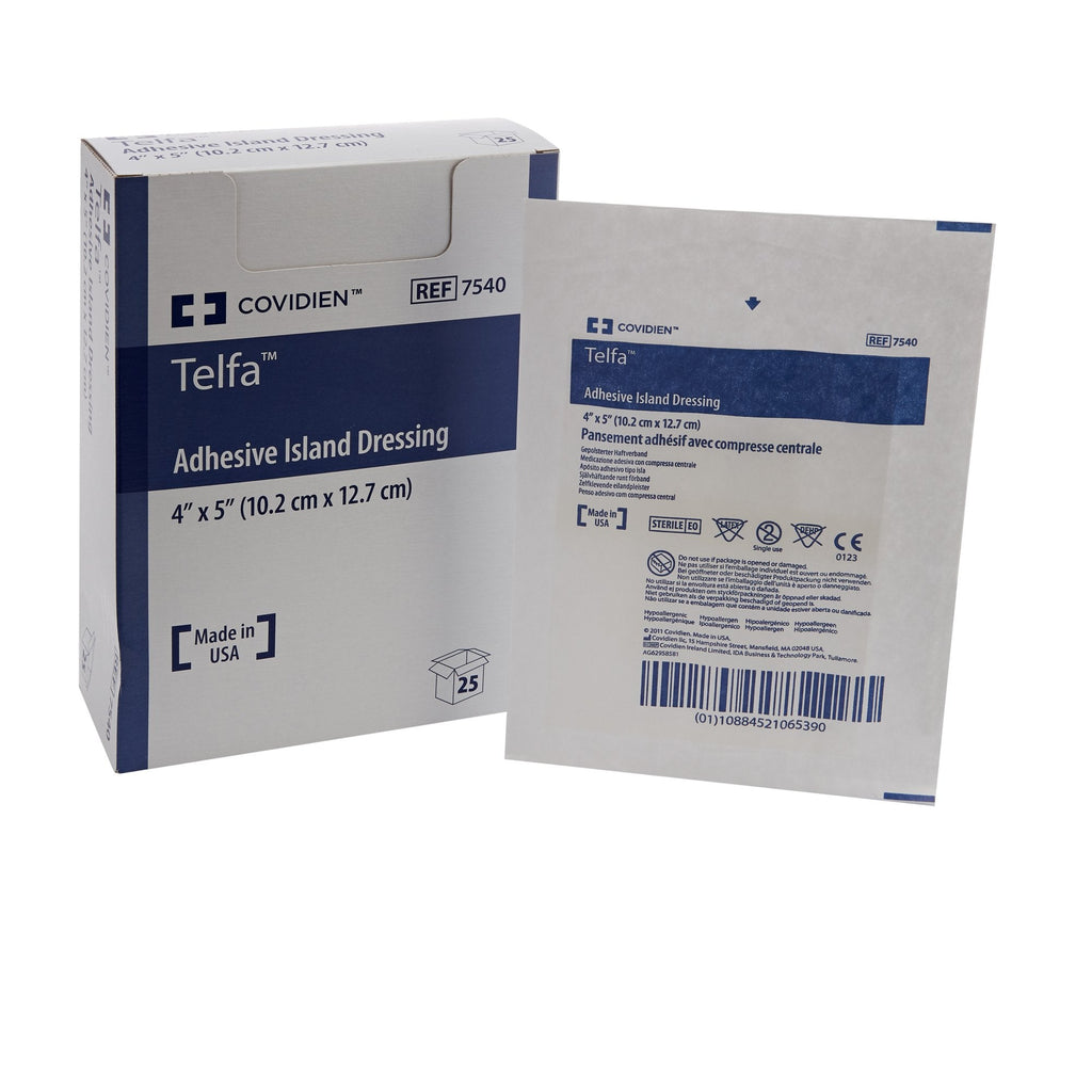 Telfaâ„¢ White Adhesive Dressing, 4 x 5 Inch