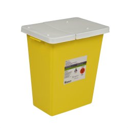 SharpSafetyâ„¢ Chemotherapy Waste Container, 18Â¾ H x 12Â¾ D x 18Â¼ W Inch