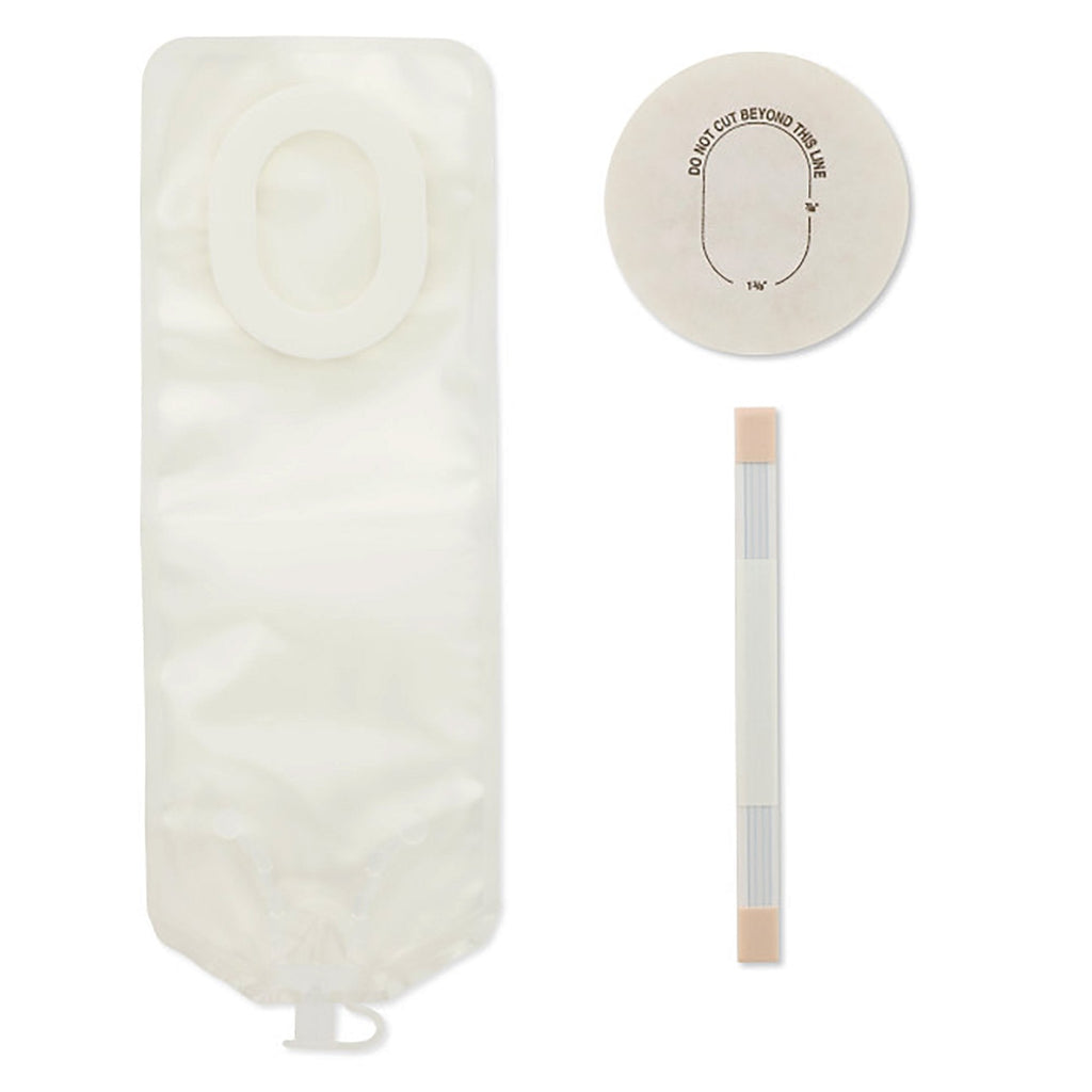 Pouchkinsâ„¢ One-Piece Drainable Transparent Colostomy Pouch, 6 Inch Length, 7/8 to 1-3/8 Inch Stoma