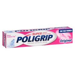 Super PoligripÂ¨ Original Denture Adhesive Cream, 2.4 oz Tube