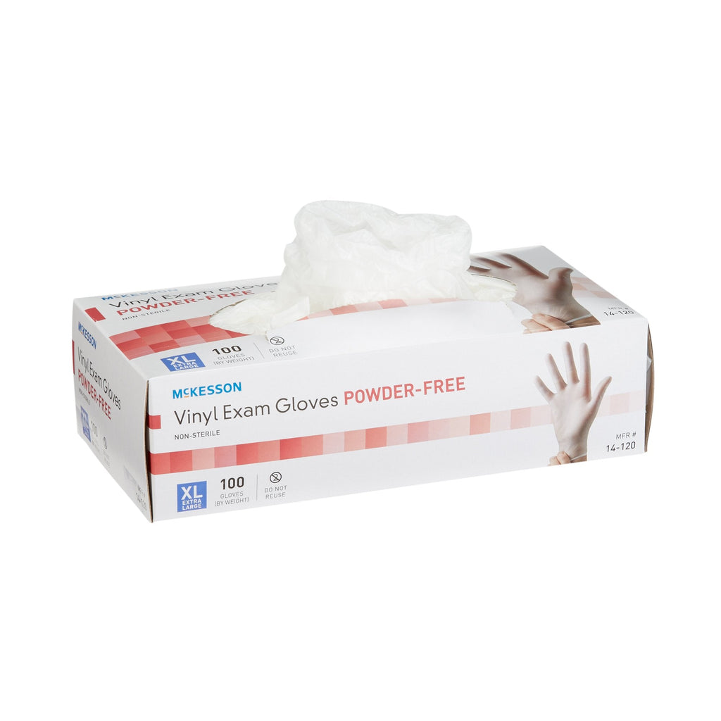McKesson Vinyl Exam Glove, X-Large, Clear