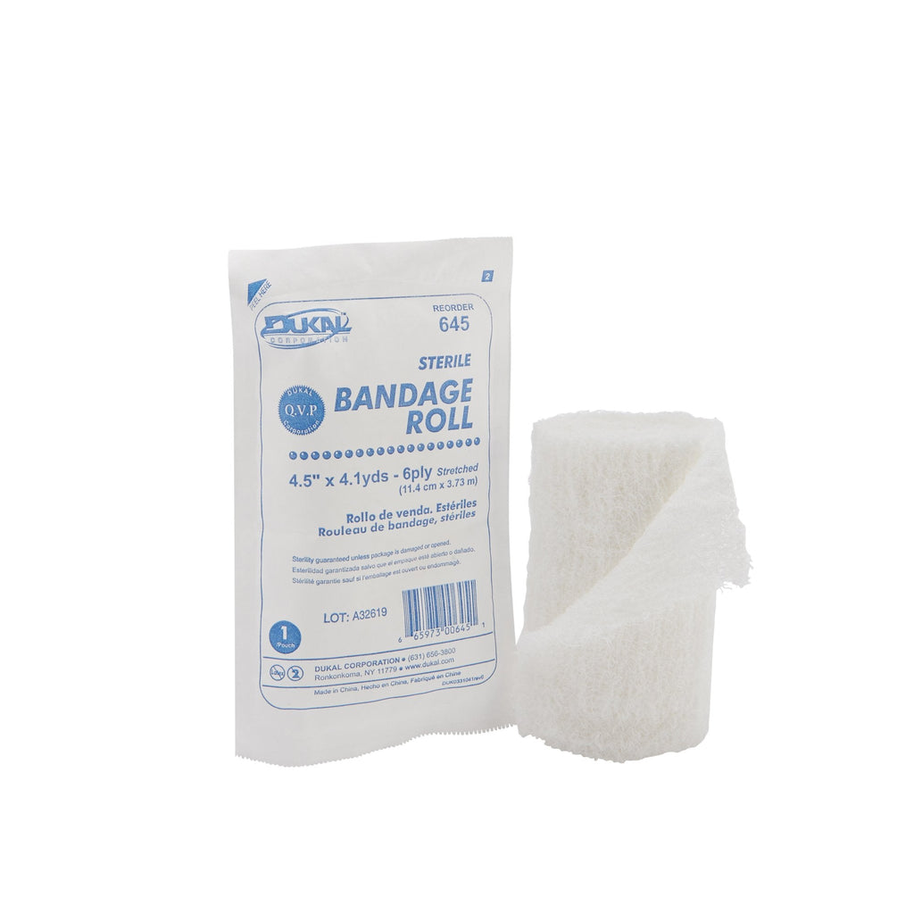 Dukalâ„¢ Sterile Fluff Bandage Roll, 4Â½ Inch x 4-1/10 Yard