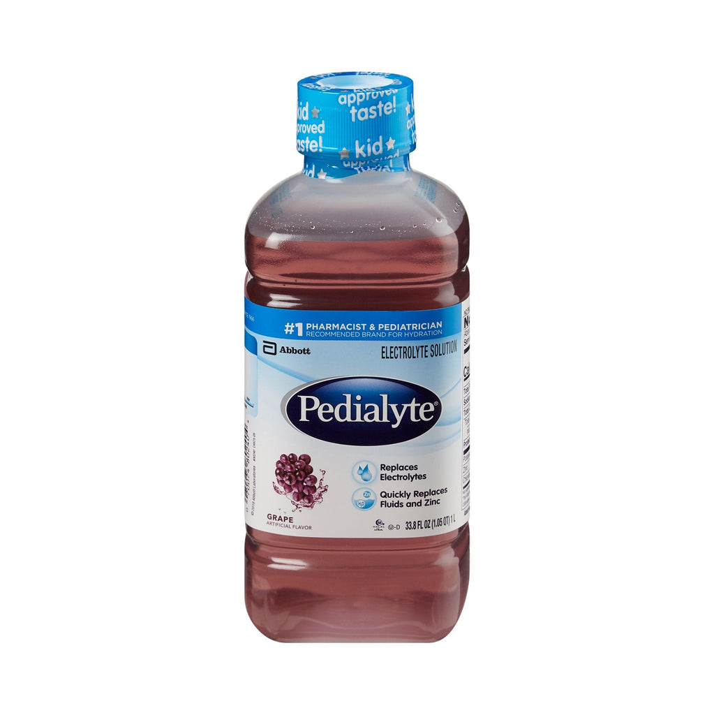 PedialyteÂ® Pediatric Oral Electrolyte Solution, 1 Liter, Grape Flavor, 3 Calories