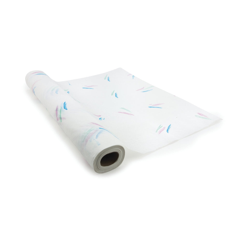 McKesson Crepe Table Paper, 18 Inch x 125 Foot, Print (Brush Strokes)