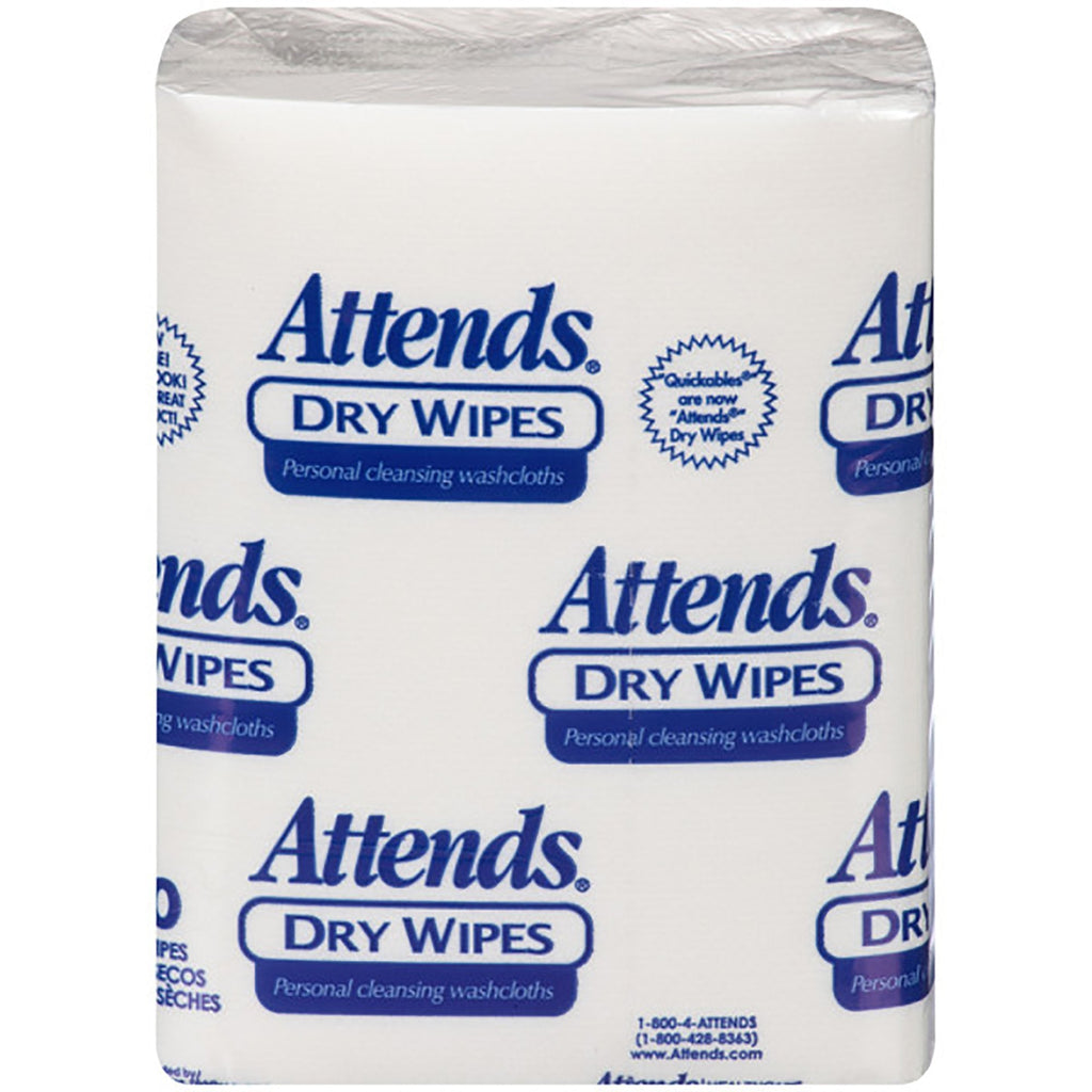 Attends Quickables Washcloth, 10 X 13 Inch, White, Disposable