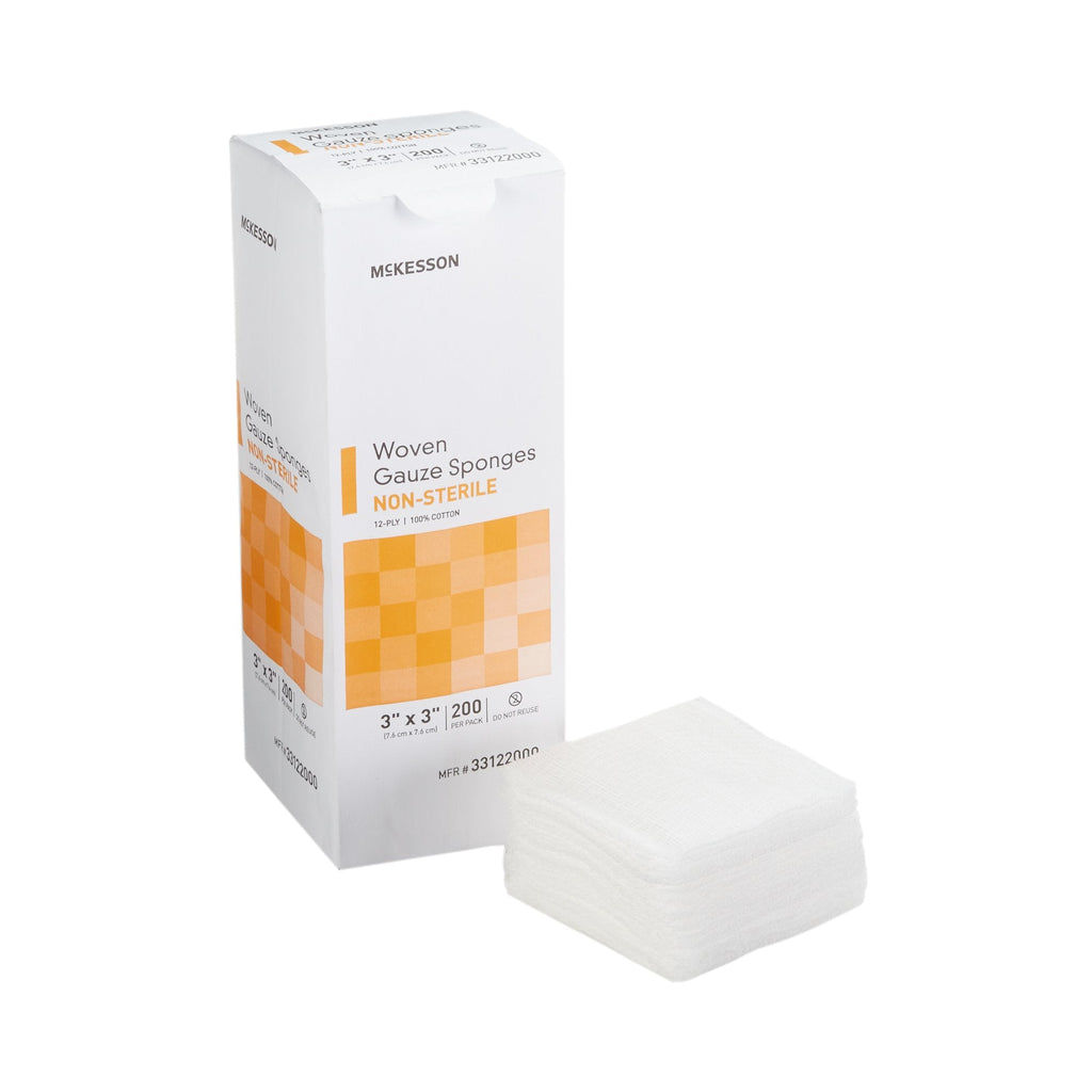 McKesson Nonsterile Gauze Sponge, 3 x 3 Inch