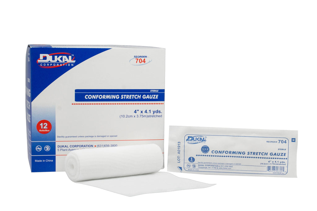 Dukalâ„¢ Sterile Conforming Bandage Roll, 4 Inch x 4-1/10 Yard