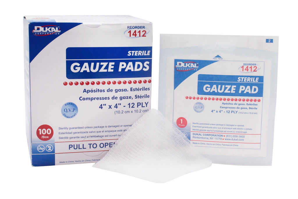 Dukalâ„¢ Sterile Gauze Sponge, 4 x 4 Inch