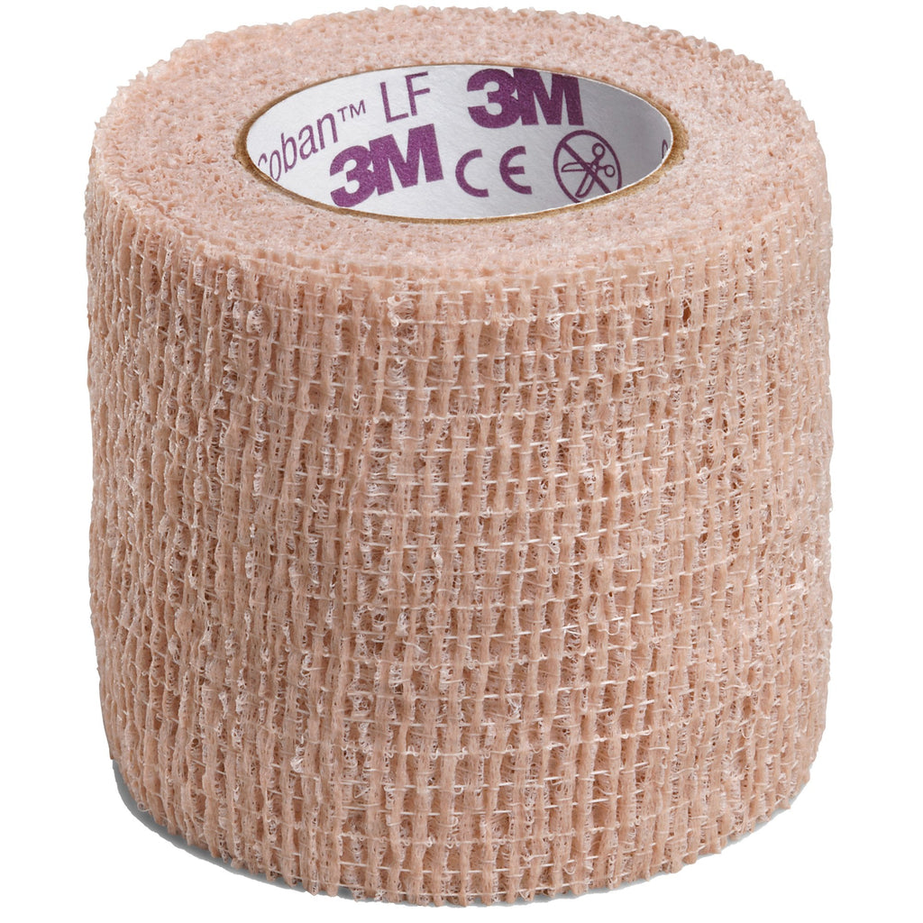 3Mâ„¢ Cobanâ„¢ Cohesive Bandage, Standard Compression, Self-adherent Closure, Non-Sterile, Tan, 2 inch X 5 yards