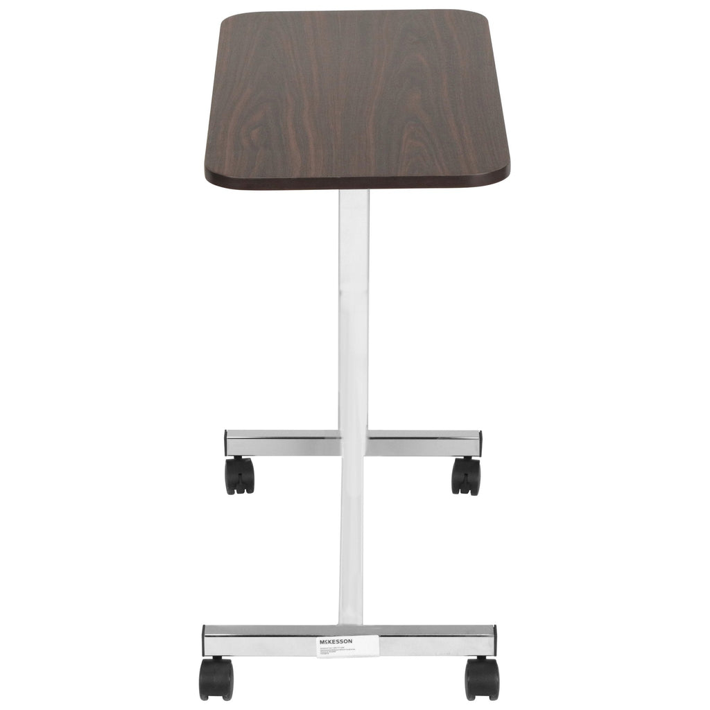 McKesson Overbed Table, Non-Tilt, Spring-Assisted Lift, 28-1/4" to 43-1/4" Height Range