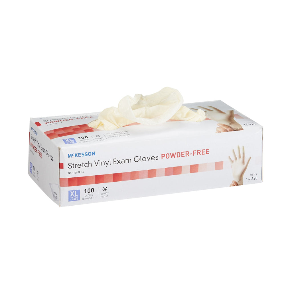McKesson Stretch Vinyl Exam Glove, X-Large, Ivory