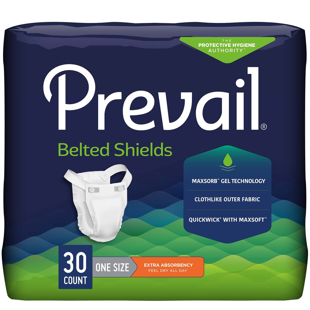 PrevailÂ® Belted Shields Extra Incontinence Belted Undergarment, One Size Fits Most