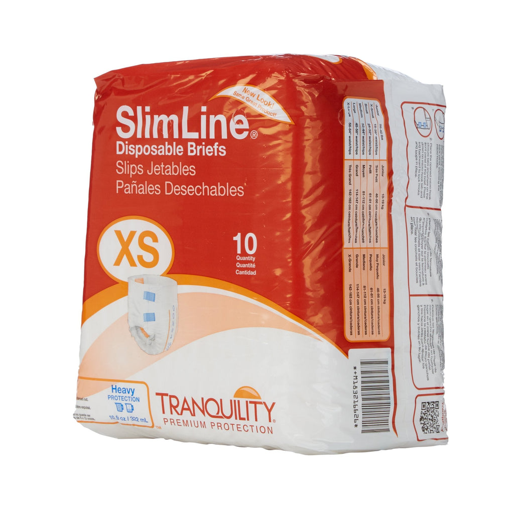 TranquilityÂ® SlimLineÂ® Heavy Protection Incontinence Brief, Extra Small
