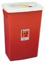 SharpSafetyÂª Multi-purpose Sharps Container, 26 H x 18_ W x 12_ D Inch