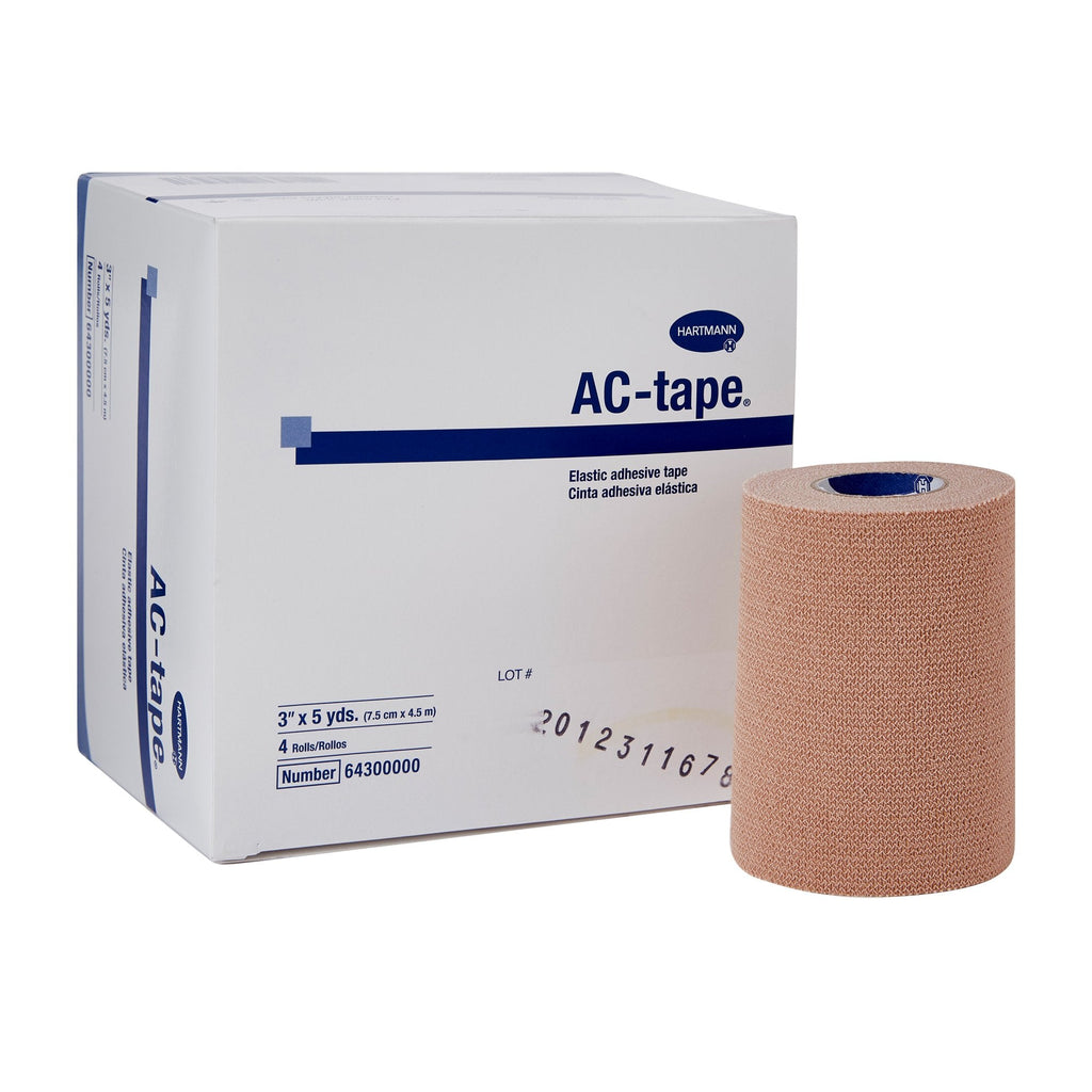 AC-tapeÂ¨ Cotton Elastic Tape, 3 Inch x 5 Yard, Tan