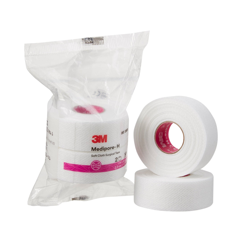 3MÂª MediporeÂª H Cloth Medical Tape, 1 Inch x 10 Yard, White