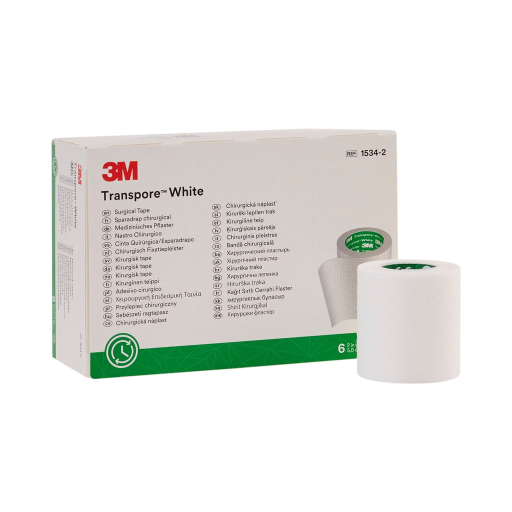 3MÂª TransporeÂª Plastic Medical Tape, 2 Inch x 10 Yard, White