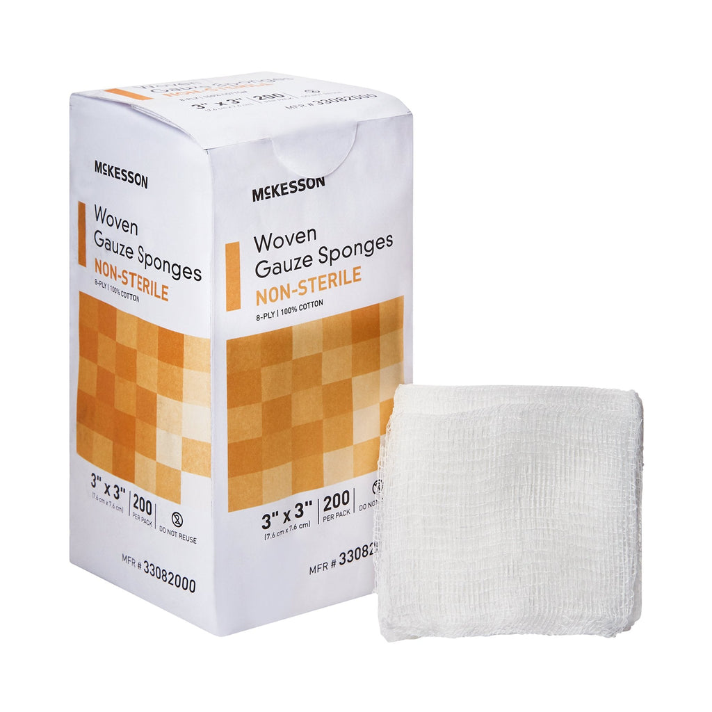 McKesson Nonsterile Gauze Sponge, 3 x 3 Inch