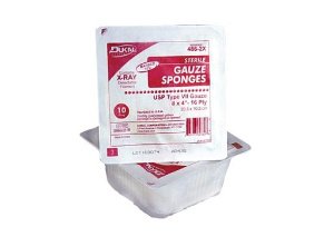 DukalÂª Sterile USP Type VII X-Ray Detectable Gauze Sponge, 4 x 4 Inch