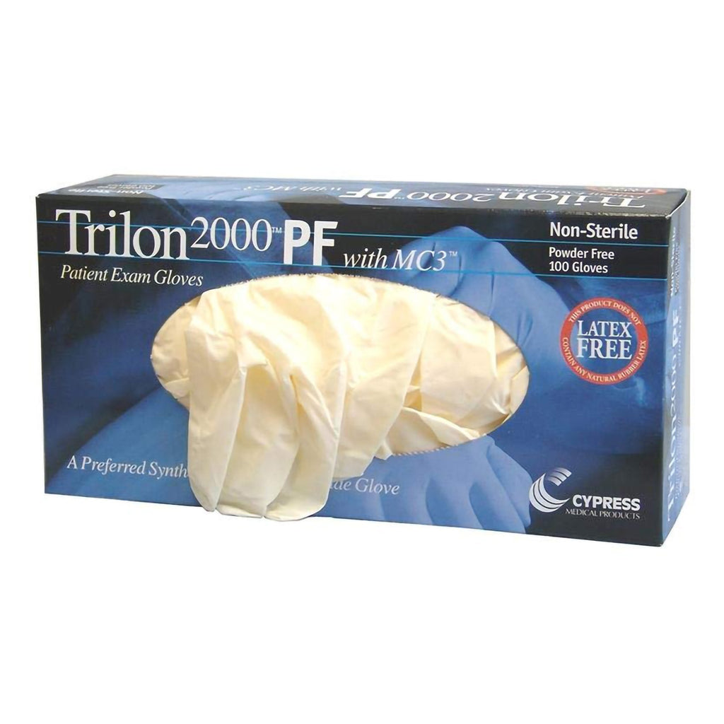 Trilon 2000Â¨ PF with MC3Â¨ Stretch Vinyl Standard Cuff Length Exam Glove, Extra Large, Ivory
