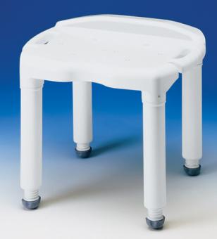 Carex Universal Bath Seat Without Back, White, 400-lb Weight Capacity