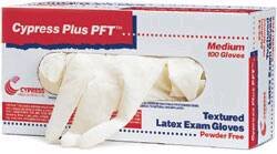 Cypress Plus® PFT Latex Standard Cuff Length Exam Glove, Extra Small, Ivory