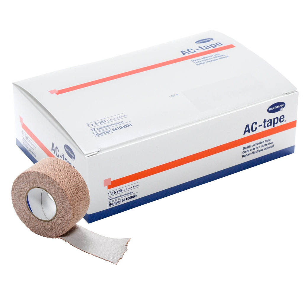 AC-tapeÂ¨ Cotton Elastic Tape, 1 Inch x 5 Yard, Tan