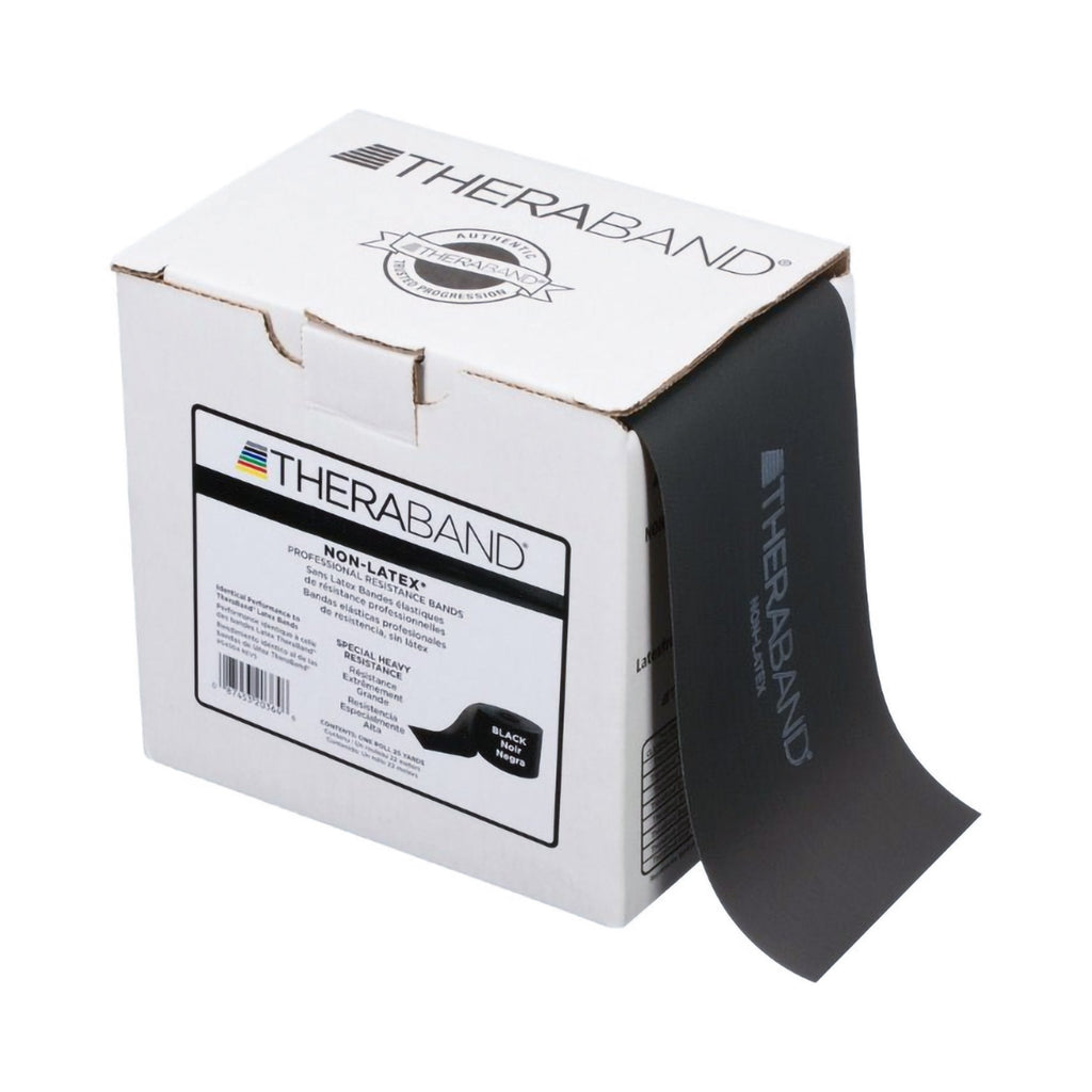TheraBandÂ¨ Exercise Resistance Band, Black, 6 Inch x 25 Yard, X-Heavy Resistance