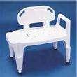 Carex Bath Transfer Bench, 17-1/2" to 22-1/2" Height Range, 400-lb. Weight Capacity, Fixed Handle
