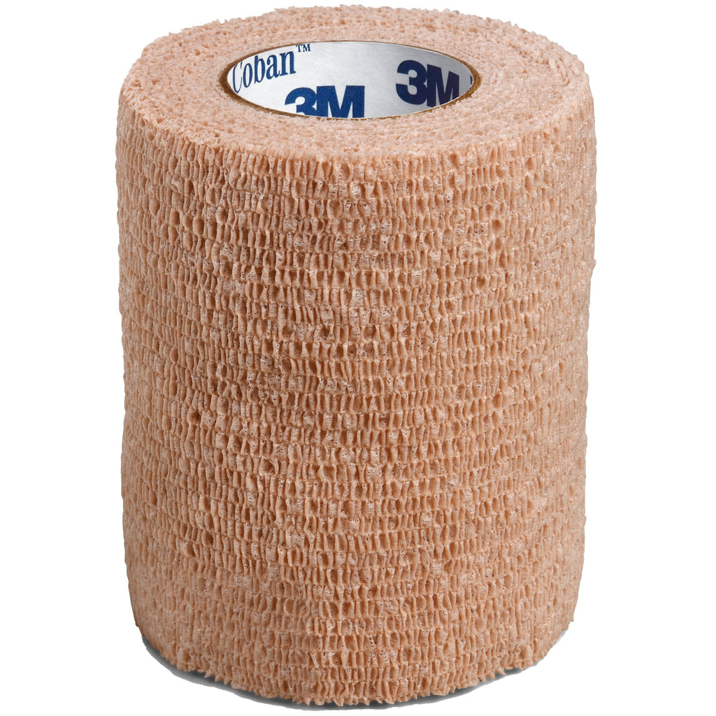 3MÂª CobanÂª Self-Adherent Cohesive Bandage, Tan, 3 Inch x 5 Yard