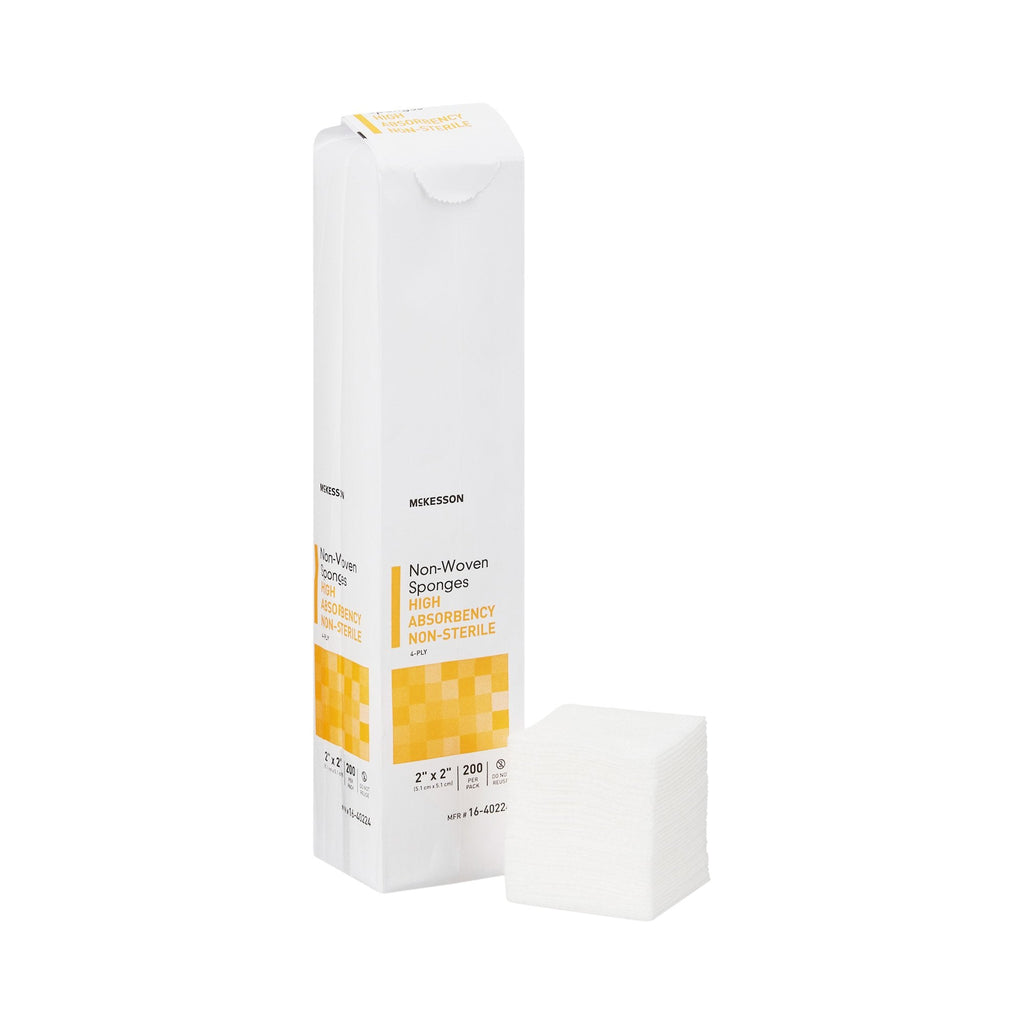 McKesson nonwoven Sponges, Polyester/Rayon, 4-Ply, Square, nonsterile, 2 x 2 Inch