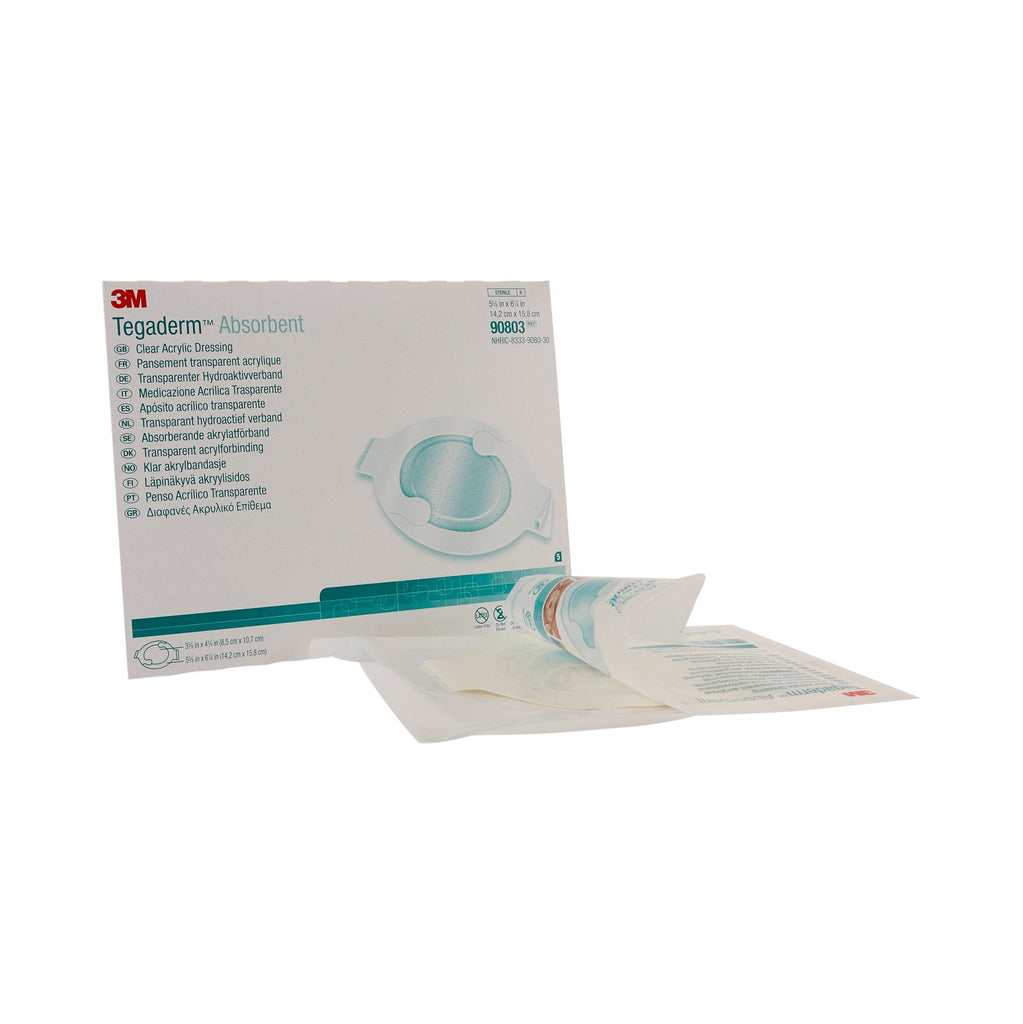 3MÂª Tegaderm Transparent Film Dressing, Oval, Sterile, 5-5/8 X 6-1/4 inch