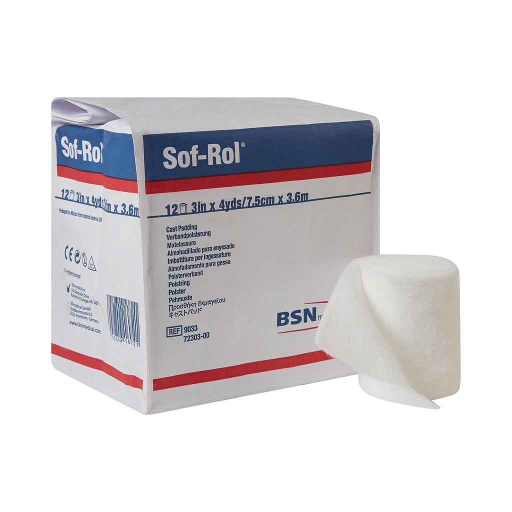 Sof-RolÂ¨ White Rayon Undercast Cast Padding, 3 Inch x 4 Yard